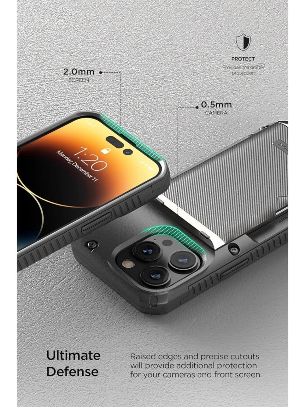 Pro Phone Case for iPhone 14 Pro, Sturdy Semi Auto Wallet [4 Cards] Case Compati - Picture 5 of 5